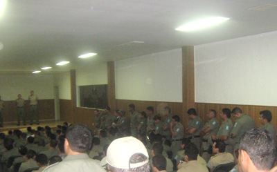 Reunio com os policiais militares sobre o Ronda Cidado