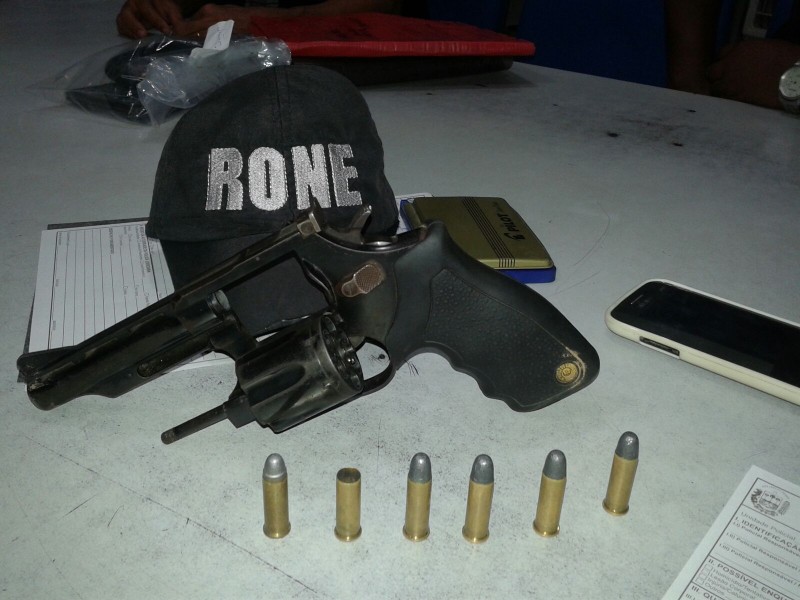 Armas apreendidas pelo BPRONE