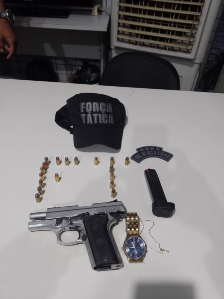 Armas recuperadas pela PMPI no ltimo fim de semana