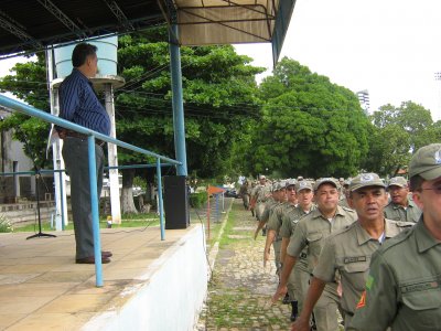 A Banda entoou o Dobrado Deputado Robert Rios na solenidade